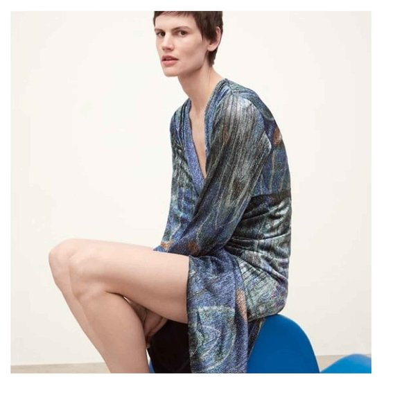 Zara Abstract Shimmer Dress - NWT, size S - Picture 3 of 7